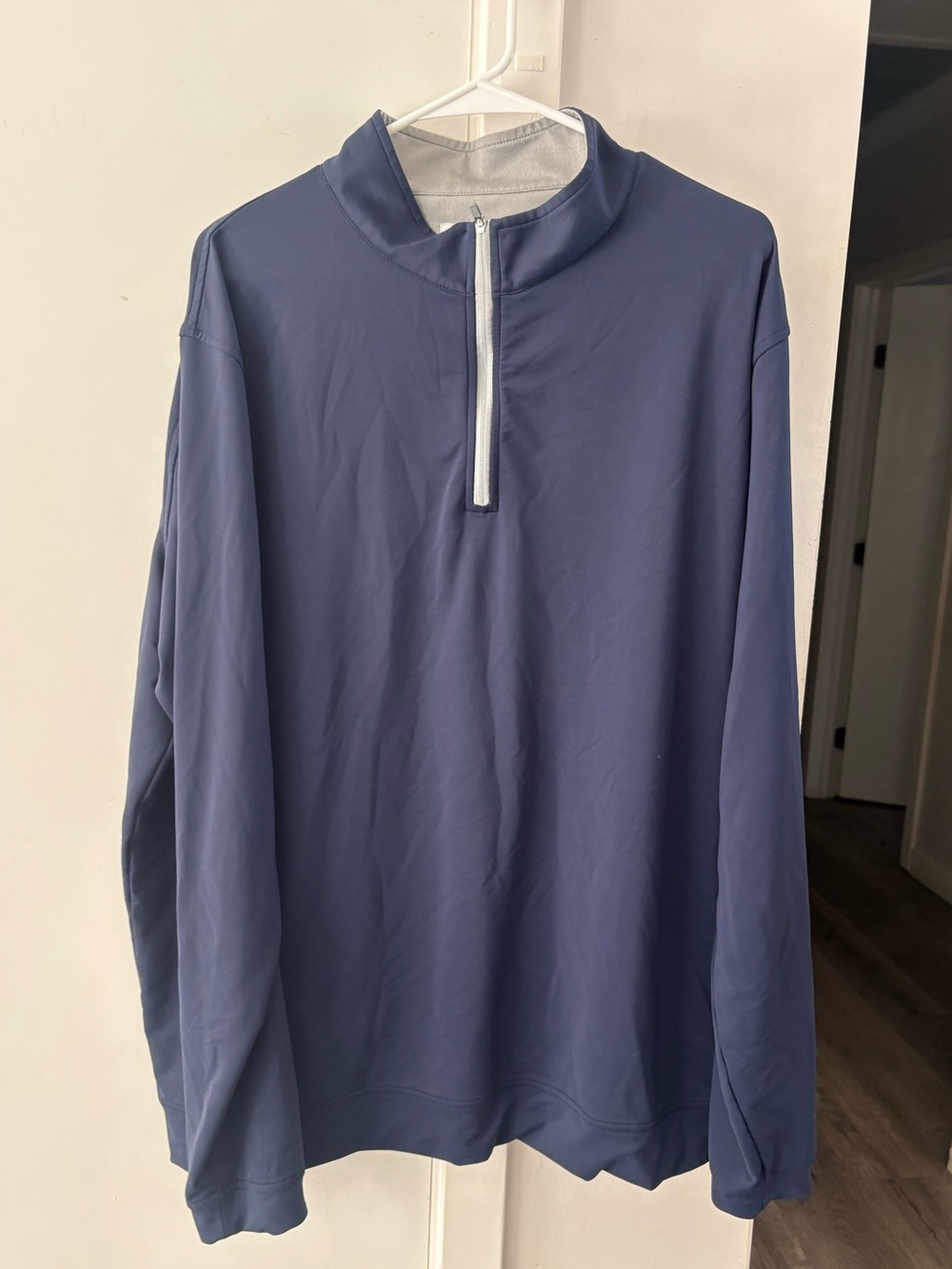 Peter Millar Men's Quarter-Zip Pullover Blue XXL
